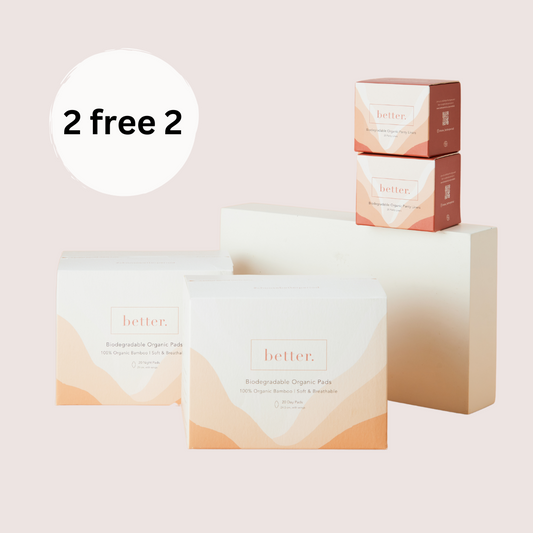 better. biodegradable organic pads - 2 Free 2 – Pads & Panty Liners Set